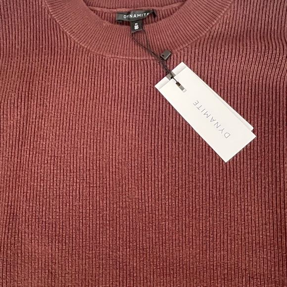 Dynamite Chandail Crew Neck Sweater Deep Mahogany *New with Tags* - Picture 2 of 4